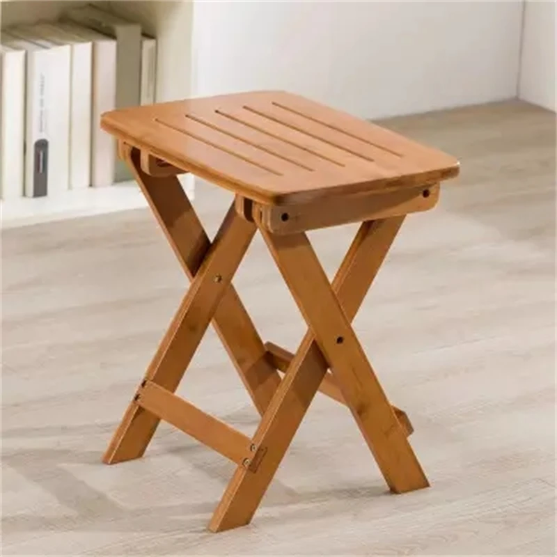 

Outdoor Portable Bamboo Folding Chair Fishing Shoes Changing Stool Small Bench BBQ Picnic Beach Ultralight Chair