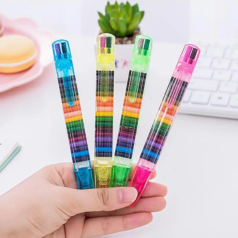 Oil Pastels 4PCS Colorful 20 Colors Oil Paint Pen Oil Pastel Safe Nontoxic Painting Graffiti Drawing Pen for Kids Children Students oil pastels