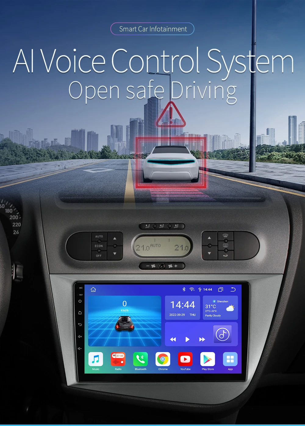9 Pouces Android 2 32Gb Autoradio Pour Seat Leon Mk2 2005-2012 Écran