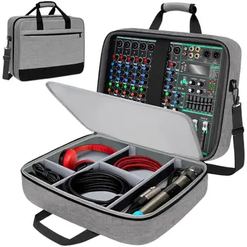 Borsa per mixer audio Borsa per attrezzatura di registrazione grande Borsa protettiva per mixer DJ Custodia compatta per mixer DJ audio con audio di archiviazione regolabile