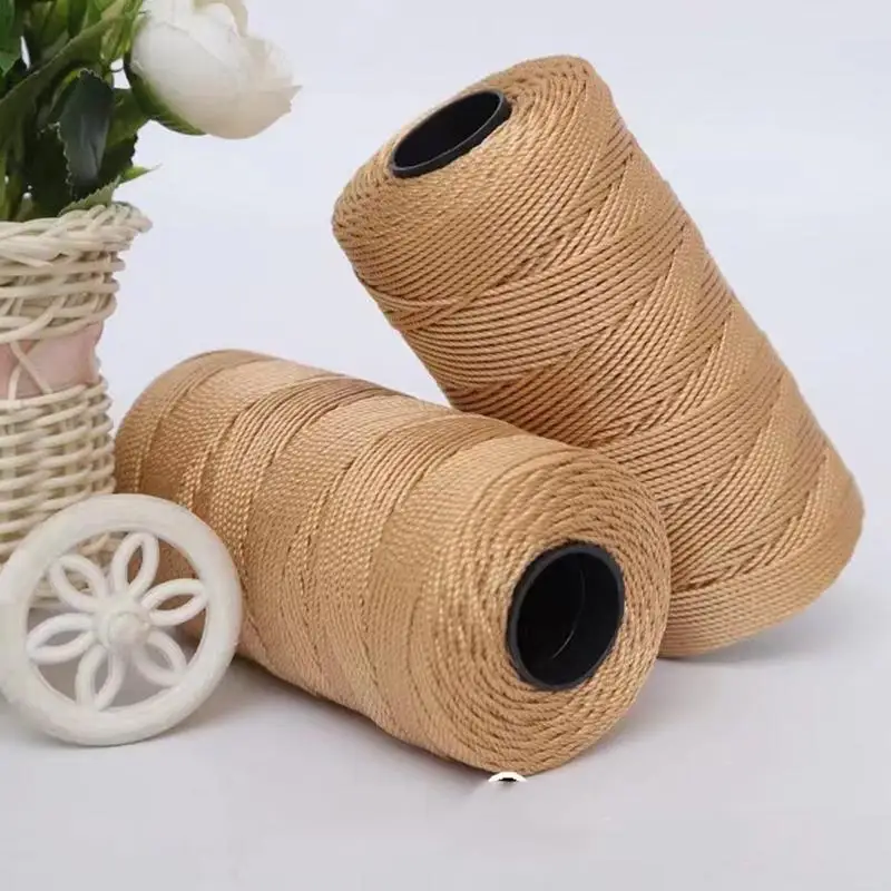 3 가닥 아이스 실크 복합 스레드 손으로 짠 쿠션 모자 가방 바느질 스레드, 니트 원사 크로셰 DIY 와이어 직경 1.5mm