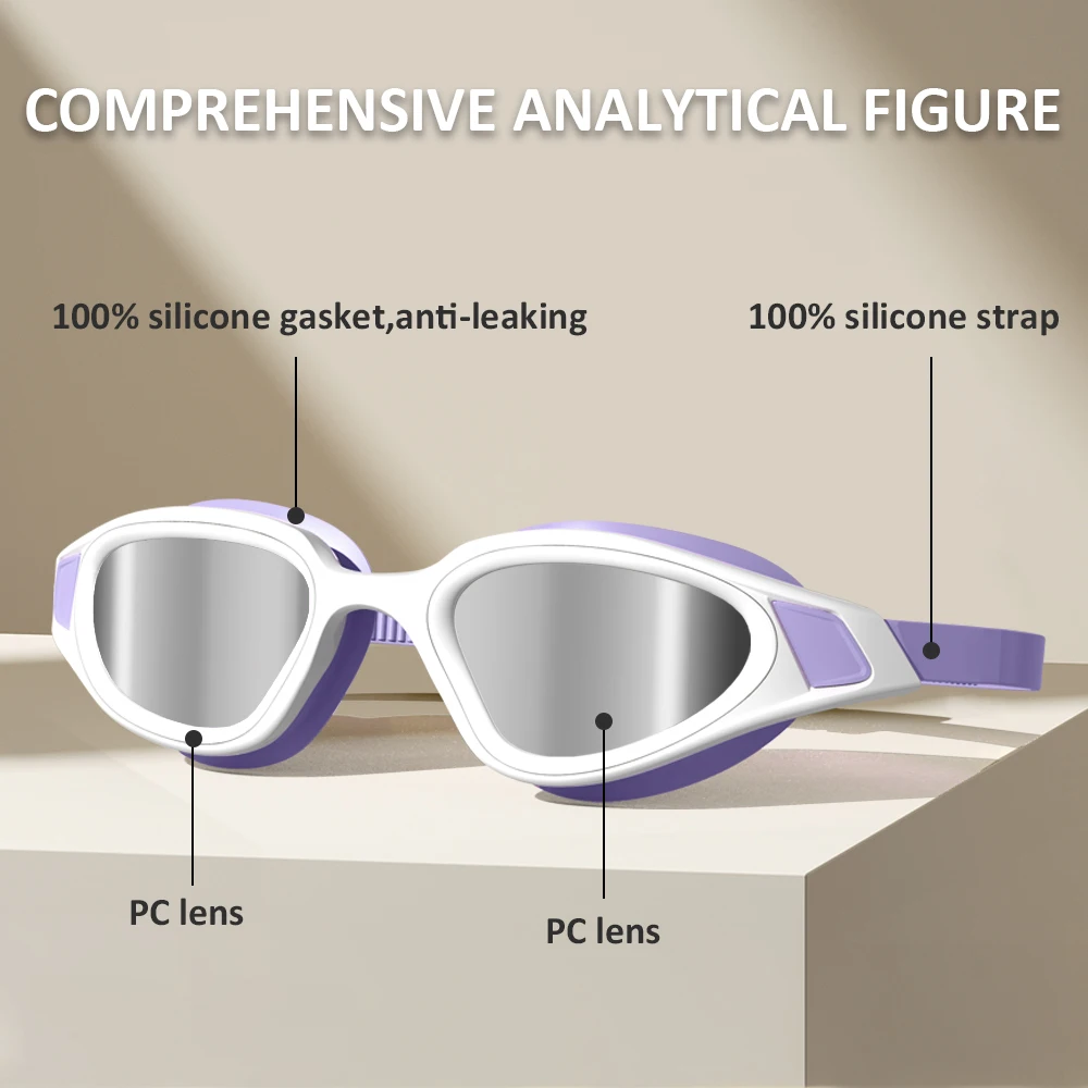 Professional Swimming Goggles Anti-fog UV Protection Lens Swimming Glasses for Men Waterproof Adjustable Swim Eyewear in Pool 3