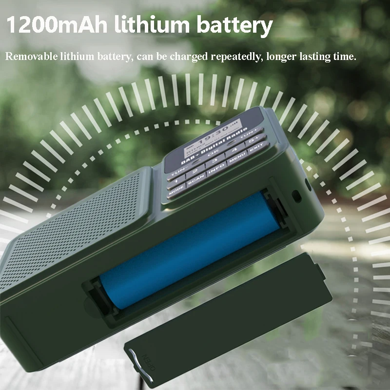 Radio Digitale DAB/DAB+ FM Con Bluetooth - Portatile Ricaricabile, USB/TF, Display LED - Foto 4