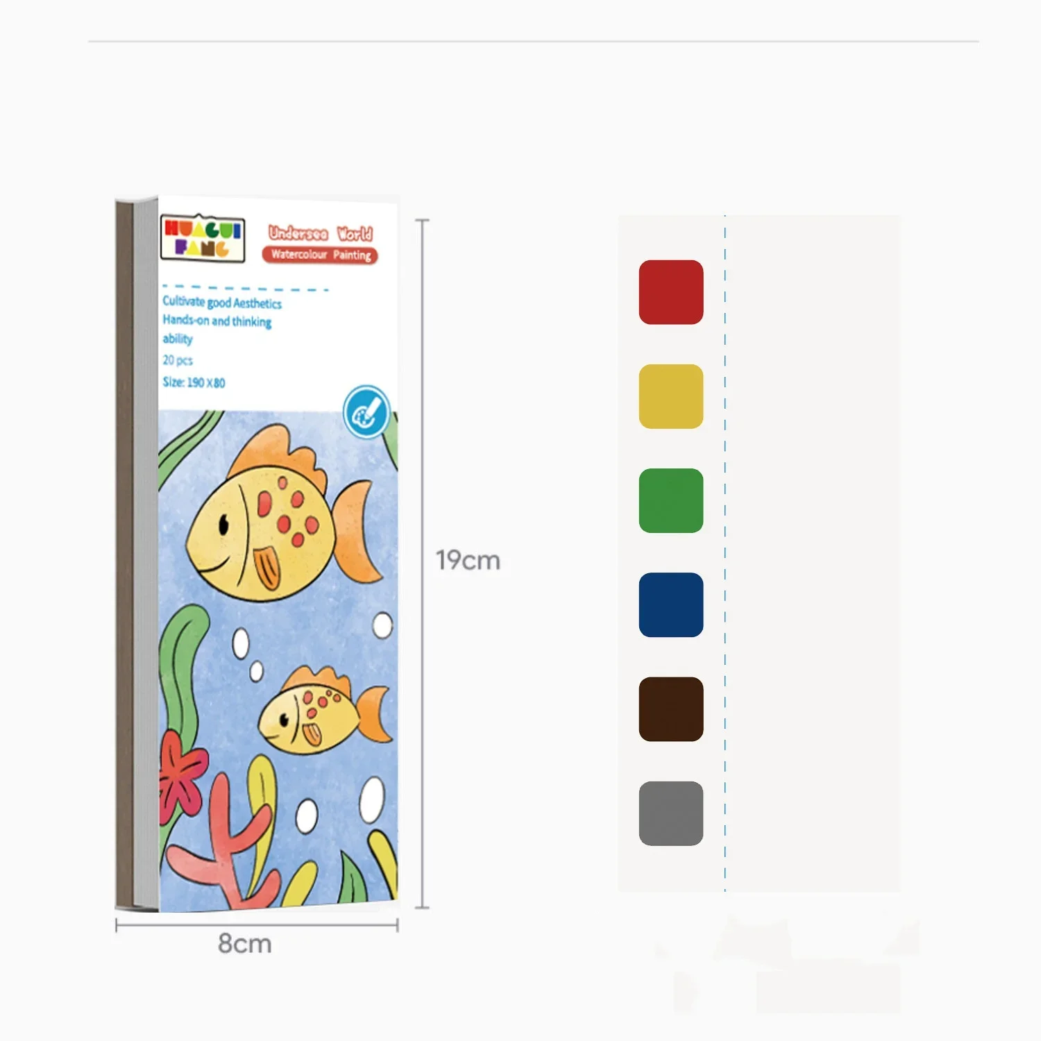 little size environmental enlightenment fun watercolor book with built-in pigments, kindergarten coloring picture books