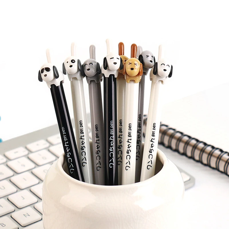 6PCS Girl Cute Gel Pens Black Ink 0.5mm Retractable Cartoon Animal  Ballpoint Pens Metallic Clip Premium Fine Writing Pens for School Office  Supplies