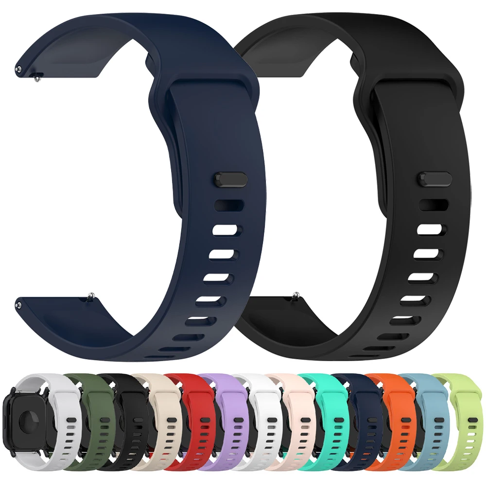 Versatile Sports Silicone Watch Strap - Soft and Durable 22mm/20mm Bracelet