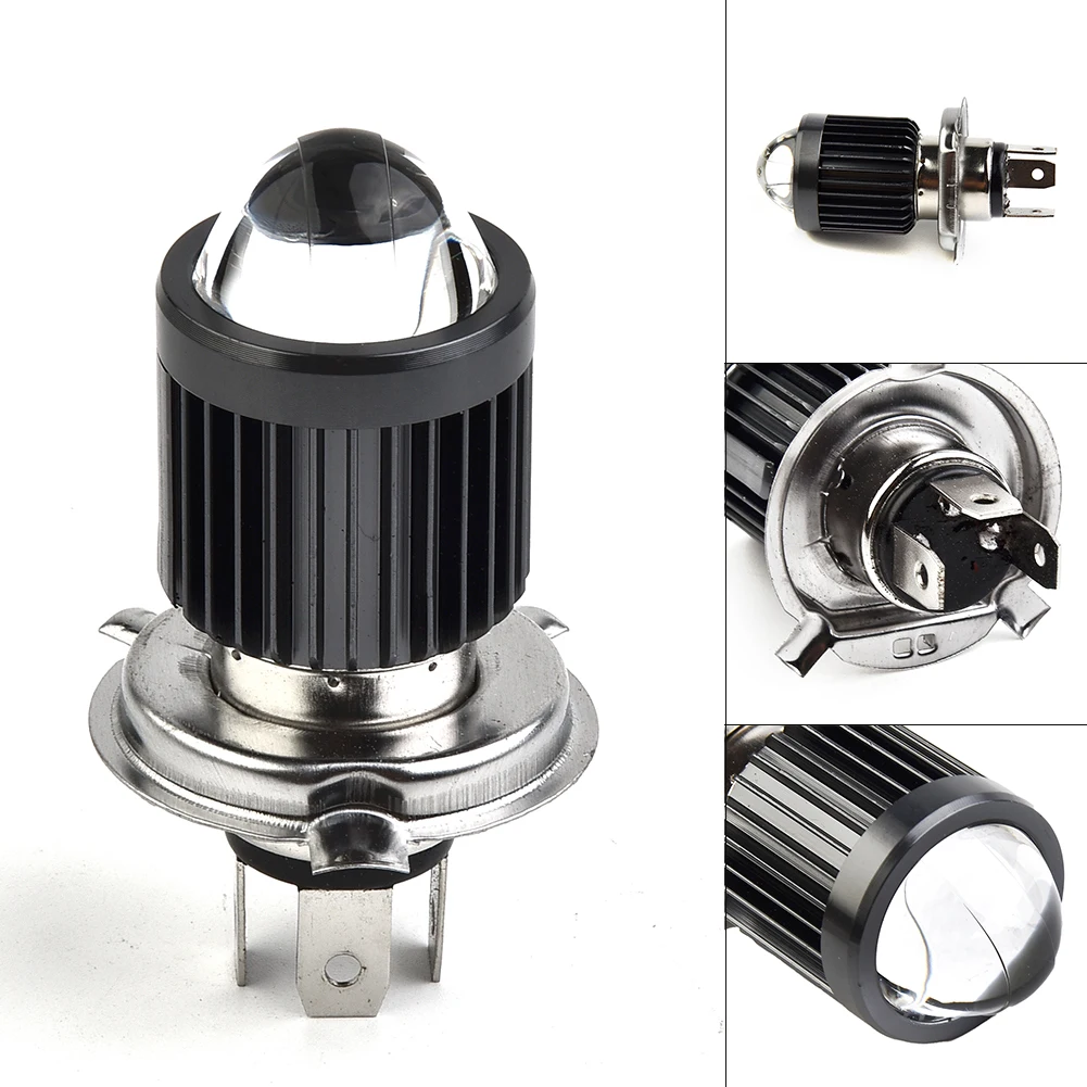 H6 BA20D H4 Led 오토바이 헤드라이트 렌즈 듀얼 컬러 Hi/Lo 빔 안개 램프 12W, 6000lm, 6000K, 360도 빔