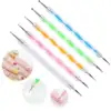 5Pcs Nails Art Dotting Pen Double-Head Swirl Marbleizing Steel Dotting Pen Professional Drawing/ Dotting/Diamonds Manicure Tools 1