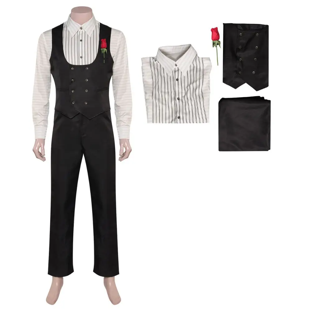 thumbnail image 1 of Disfraz de fantasía de Coriolanus Snow para hombre adulto, uniforme, chaqueta, pantalones, disfraz de Halloween, The Hunger Cos Games, 1 of 5