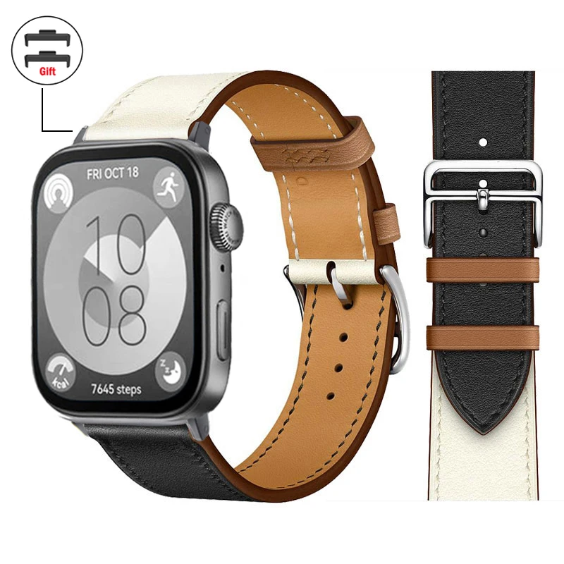 Premium Leather Strap for Smart Watch - Replacement Sport Bracelet Wristband Accessories Belt