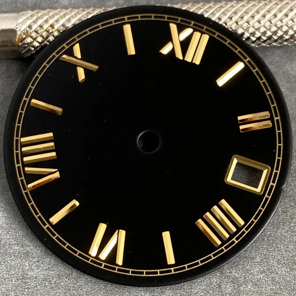 Esfera de reloj con números romanos personalizados de 28,5mm apta para NH35 NH36