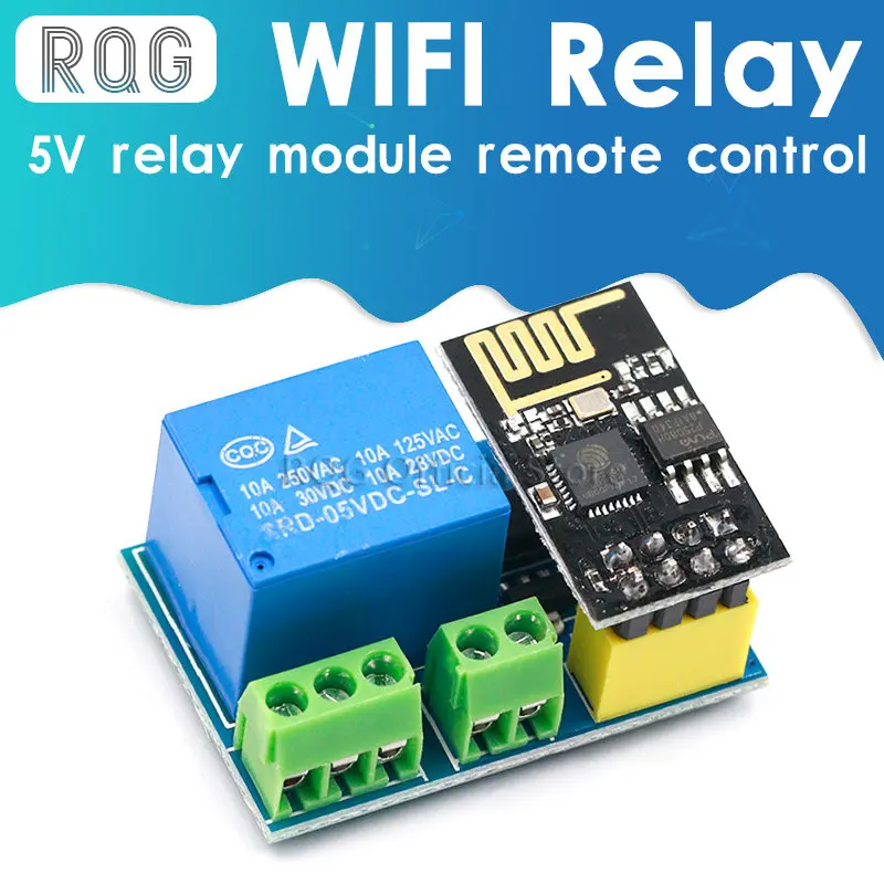 Acheter Module de relais WiFi ESP8266 ESP-01S 5V, commutateur de  télécommande pour maison intelligente, application de téléphone Arduino