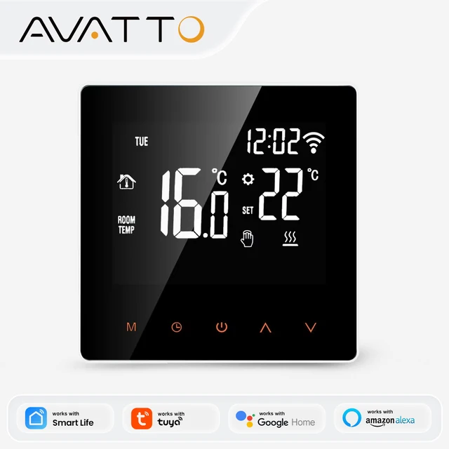 AVATTO WiFi Smart Thermostat Electric Heating Water Gas Boiler Temperature Remote Controller Work with Tuya,Alexa,Google Home