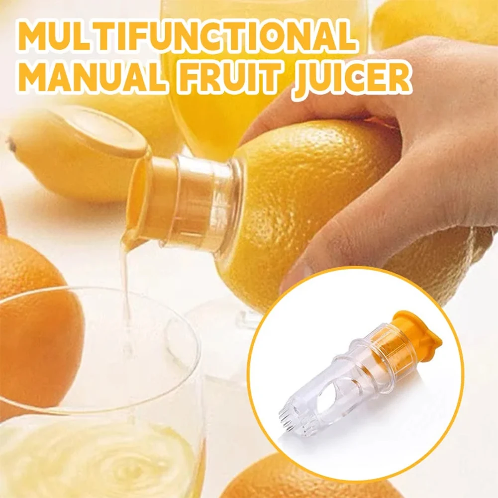 Lemon Squeezer Portable Plastic Resuable Lightweight Washable Manual Built in Filter For Home Travel