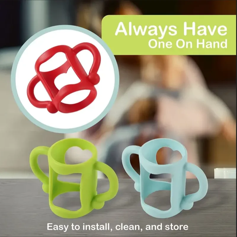 Baby Feeding Accessories Suitable for Various Types of Baby One Mouthed Pacifiers Bottle Handles Silicone Bottle Straws Accessory Handles