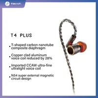 TINHIFI T4 PLUS HIFI In Ear IEMs Earphones Space Station Carbon Composite Diaphragm Dynamic Dirver Monitor with 2pin 0.78 Cable 1