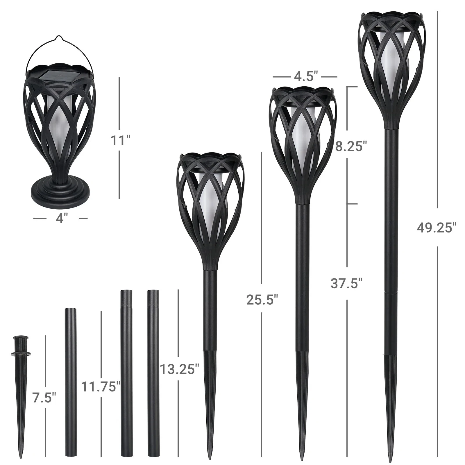 4-Piece Solar Light Set Image 1