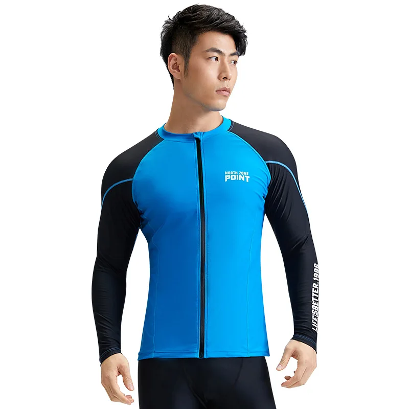 Men's Rash Guards Summer Sun Protection UPF50+ Cardigan Split Body ...