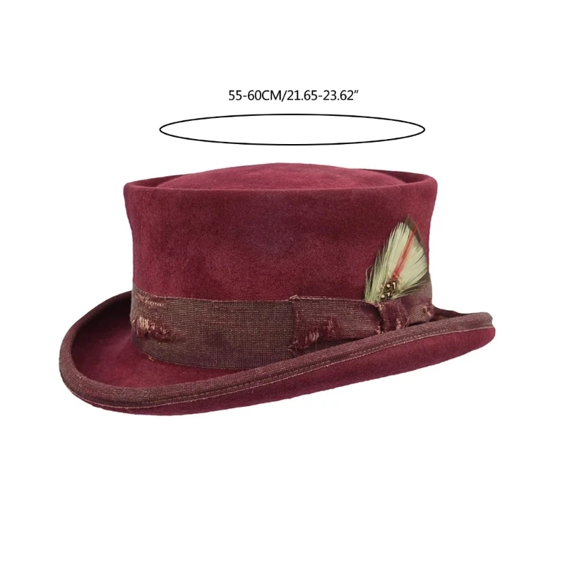 Flat Top Hat Adult Costume Hat Oktoberfest Cap Party Prop Unisex Panama