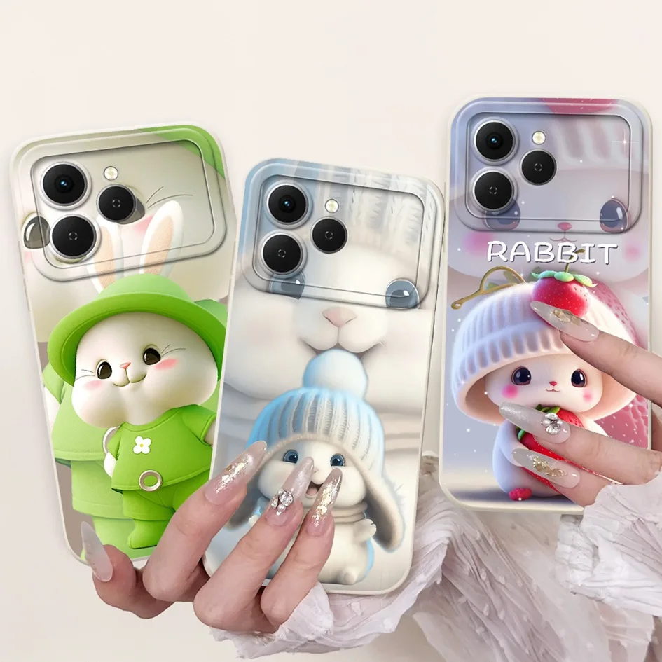 Tecno Spark 40 Cartoon Space Silicone Phone Case with Camera Protection