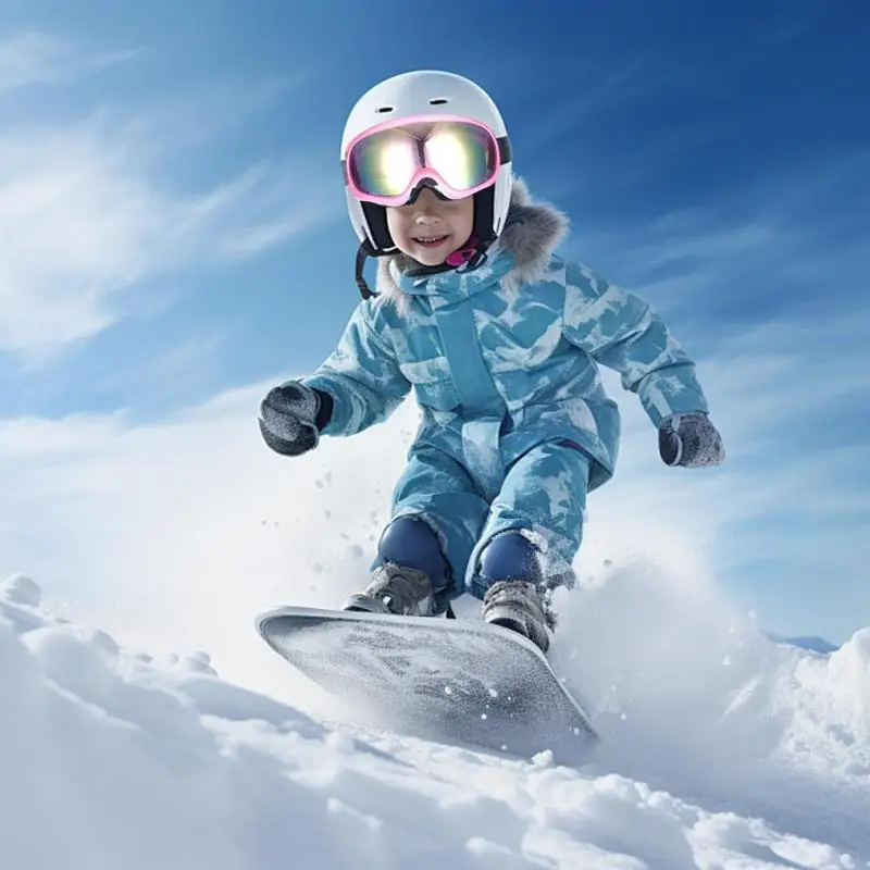 Kids Snow Snowboard Goggles Anti-Fog Ski Goggles Snowboard Goggles Anti-Fog Comfortable And Warm Soft Snow Goggles For Birthday 4