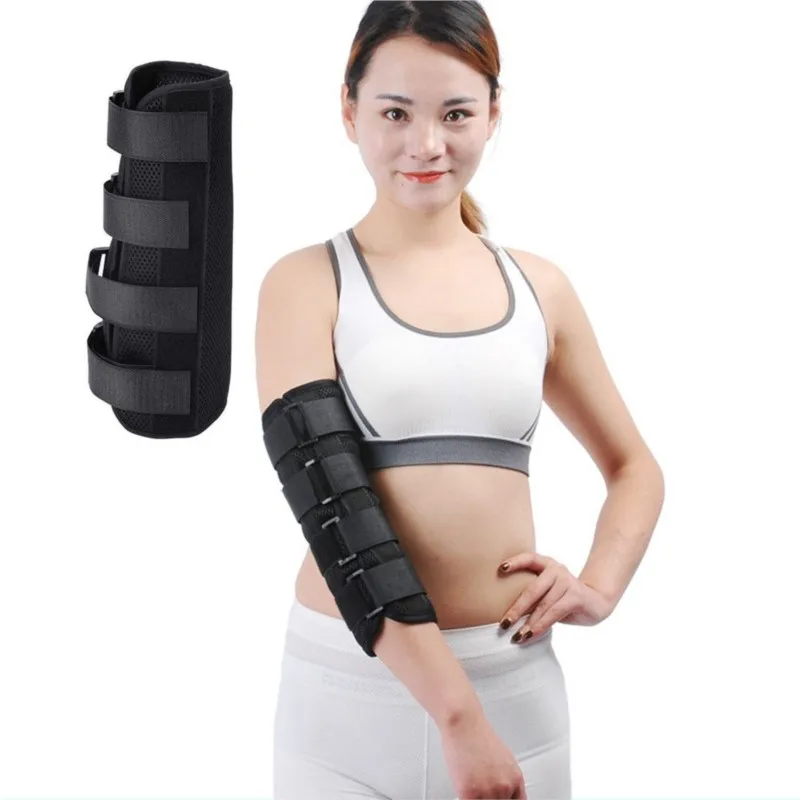 

Upper limb fixation, breathable and anti spastic brace, 3 fixed steel plate joint recovery, elbow support, pad arm splint