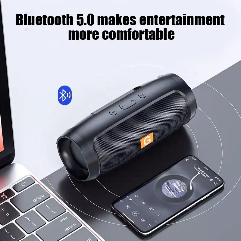 

NEW Bluetooth Speaker Dual Speaker Stereo Outdoor Tfusb Playback Fm Voice Broadcasting Portable Subwoofer 50 Wireless Speaker