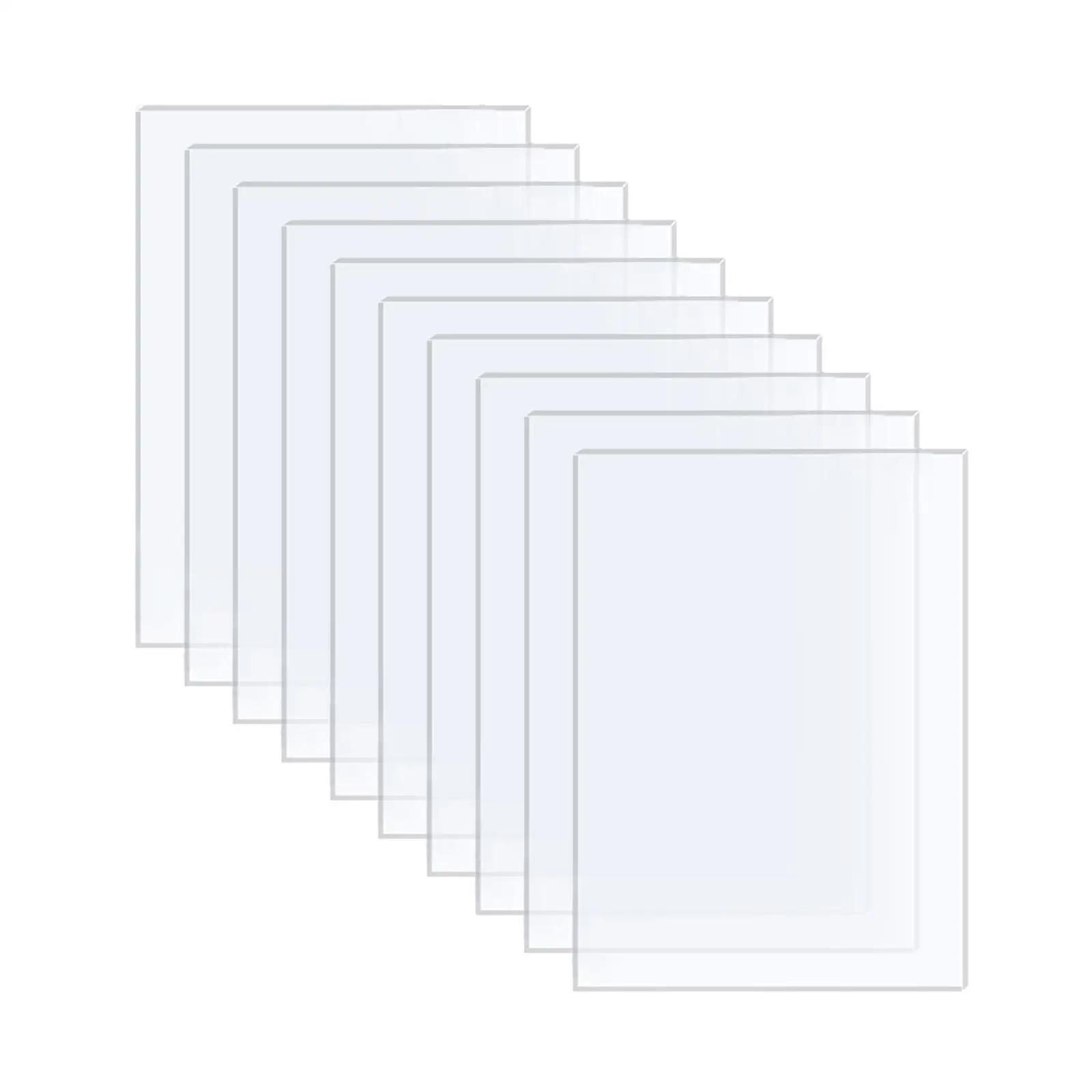 10Pcs Clear Acrylic Sheets Plexiglass Sheets Multifunctional Crafting Supplies 2mm Thick Acrylic Boards for Display Projects