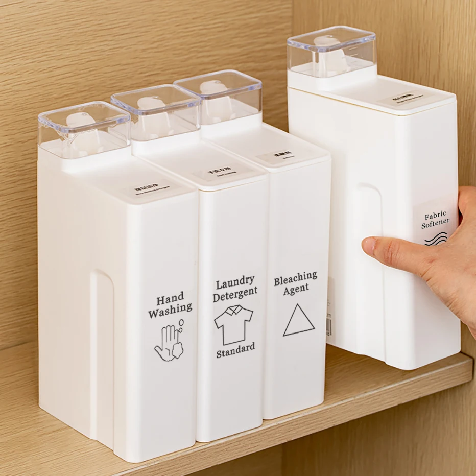 Laundry Bottle Labels Detergent Softener Bleaching Agent Scent Booster Sign Posted Stickers Printed Labels Dispenser 3/10pcs bathroom labels sticker set