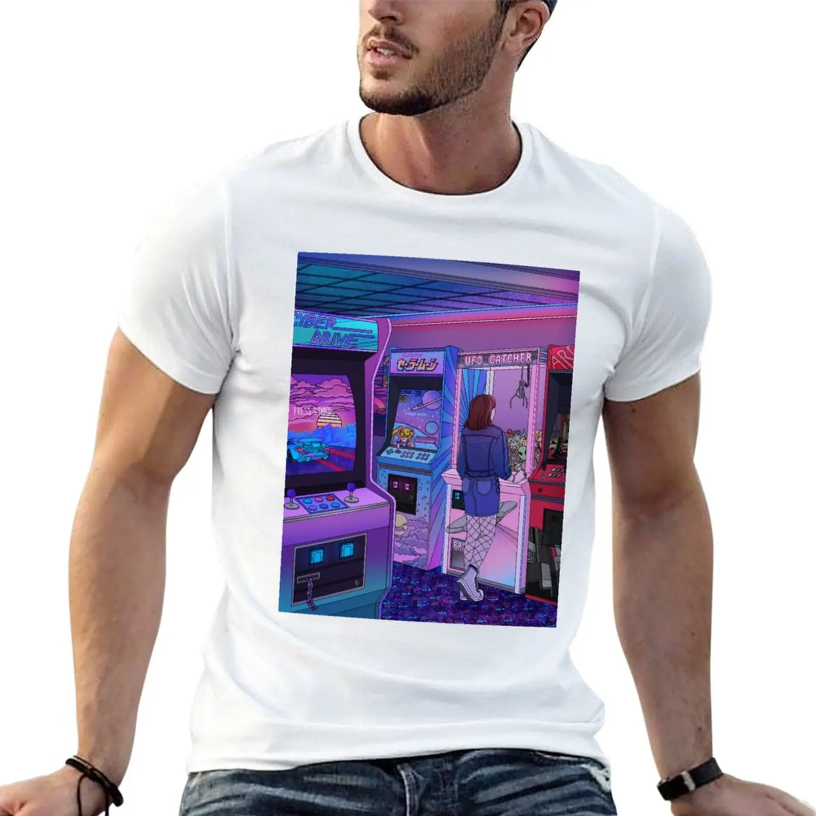 

Arcade T-Shirt heavyweights korean fashion funnys Tee shirt plain t shirts men