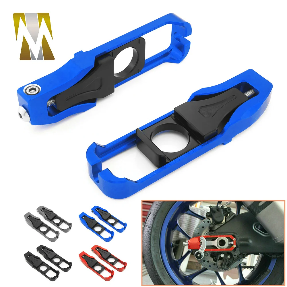 

Motorcycle Chain Adjuster Tensioner Cover Rear Wheel Axle Blocks For Yamaha YZF R6 YZF-R6 2019 2020 2021 Aluminum Accessories