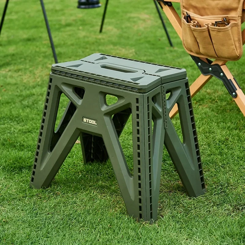 Portable Outdoor Folding Stool Camping Fishing Chair High Load-Bearing Reinforced PP Plastic Triangle Stool folding camping chair foldable camping chair portable camping stool
