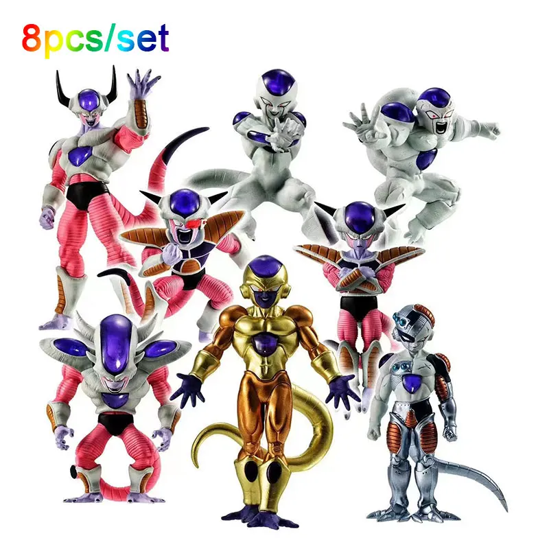 8 Pz/Set Anime Dragon Ball Z Figure King Cold Freezer Figurine Frieza Action Figure Modello In Pvc Toy Desk Ornament For Gifts