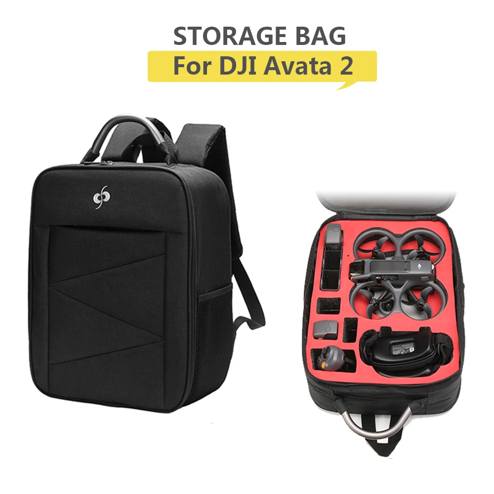 Bagpack For DJI Avata 2 Large Capacity Waterproof Carrying Case Outdoor Travel Handbag Storage Bag for DJI Flight Glasses 3 ACC drone accessories drone storage bag drone storage case drone backpack