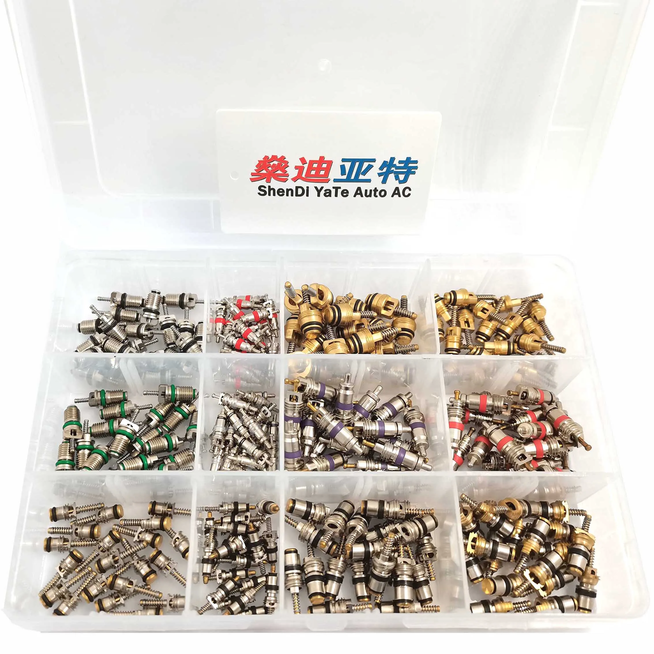 240PCS/set Air Conditioning Auto Service R12 R134A AC Schrader Valve Cores Remover Tool Kit Air Conditioning Auto Service CSV