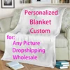 Flannel Custom Blanket Customized Warm Blankets for Bed Sofa Any Picture DIY Personalized Customization On Demand Plush 1