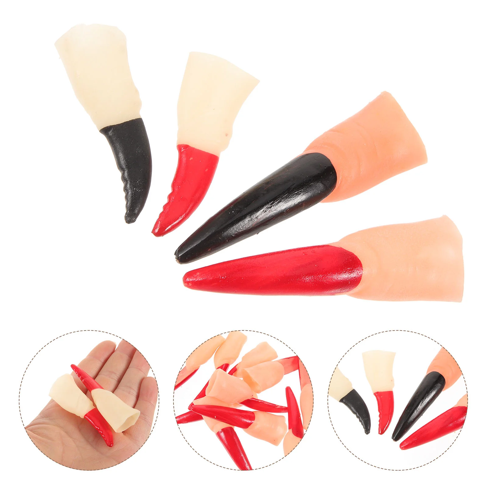 

40pcs Witch Fingers Fake Fingers Witch Cosplay Fingers Halloween Party Prank Fingers