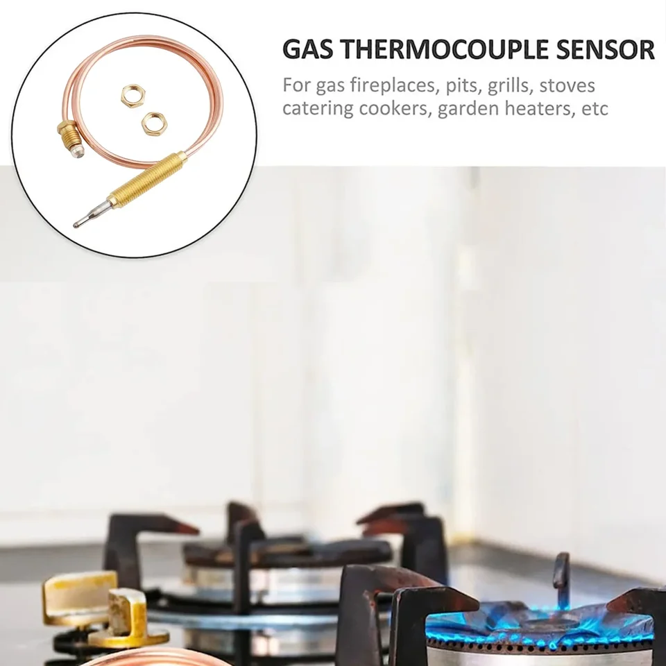 Sonda Termocoppia M8 Con Dado Per Bruciatori A Gas, Camini E Barbecue – Accessorio Universale Per Il Rilevamento Della Temperatura (60 Cm)