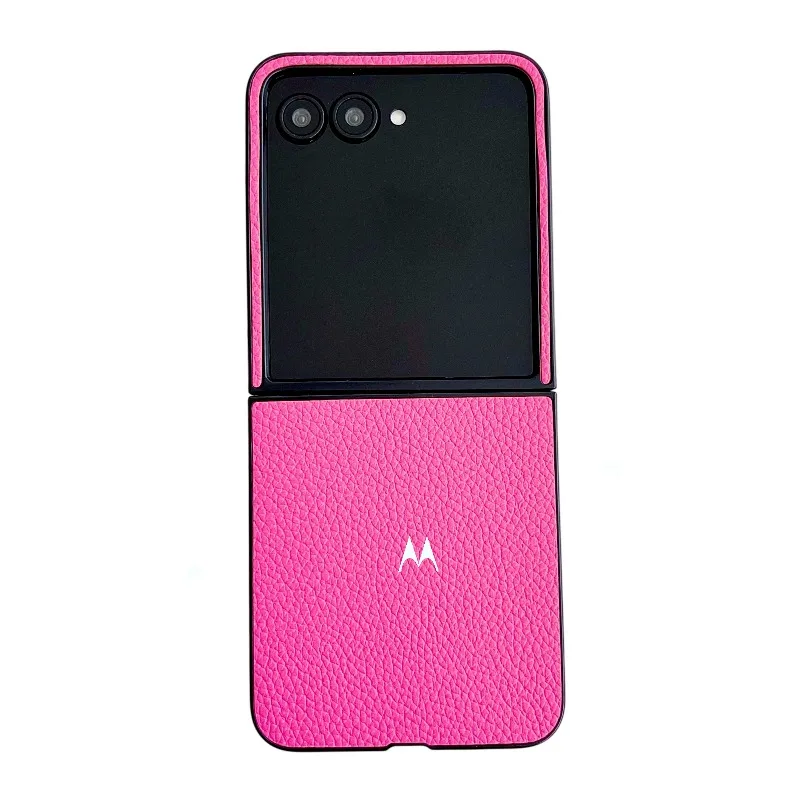Stylish Candy Color Leather Flip Phone Case - Lightweight and Durable Cover