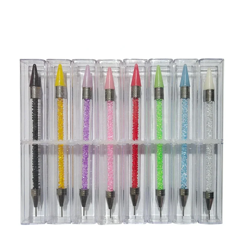 Diamond Embroidery Double Head Point drill pen Dot Painting Point Pen Nail Art Rhinestone Picker Wax Pencil Crystal Handle Tool nail art tools,nail art pen,nail art picking tools,rhinestone picker pen,rhinestone picking tool