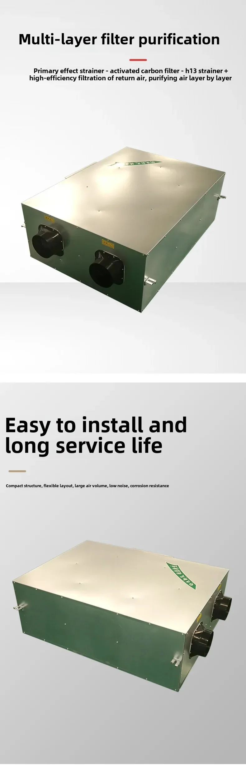 Description Picture 3 of itemDezhou Wanwei Ceiling Fresh Air Unit Air Purification Treatment New Fan Exchanger Heat Recovery Air Conditioning Unit