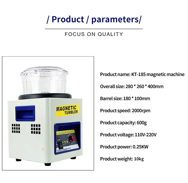 磁気タンブラーポリッシャーマシン、ジュエリー研磨フィニッシャー、多