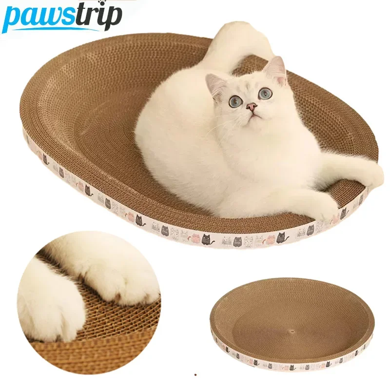 

Cat Wear-Resistant Cat Round Cat Nest For Scrapers Cat Cats Claw Accessories Oval Corrugated Toys Grinding Scratcher Bed