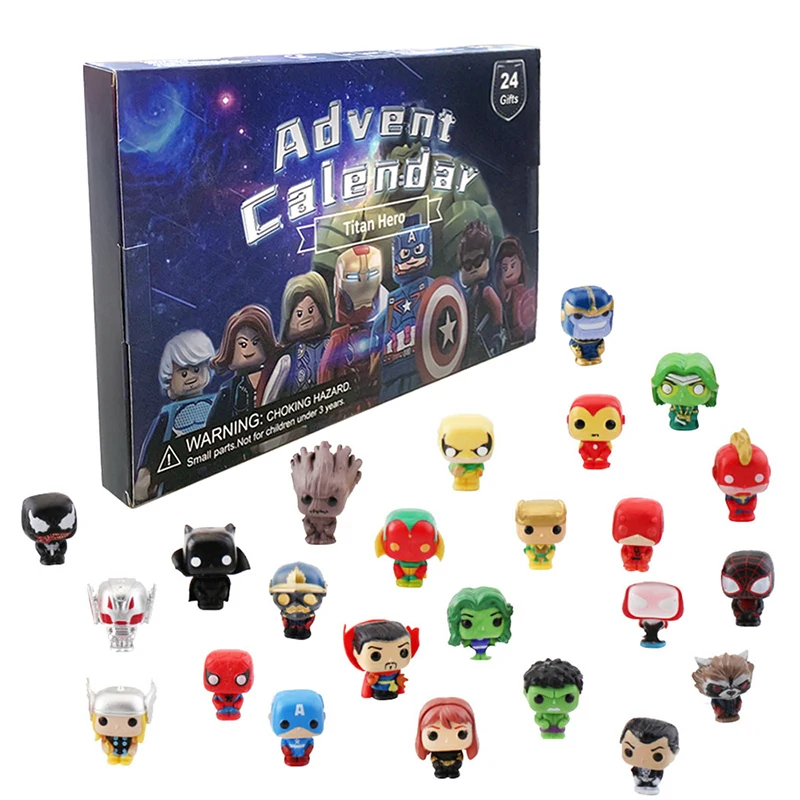 thumbnail image 1 of Calendario de Adviento Funkopop Marvel Avengers Spiderman Iron Man Anime Lego Minifiguras Modelo Muñecas Niños Juguetes de Navidad Regalo, 1 of 5