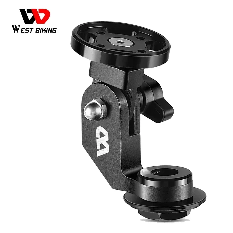 

WEST BIKING MTB Stem Mount Cycling Computer Bracket Aluminum Alloy 180 Adjustment Cartridge Head Sets Speedometer Garmin Adapter