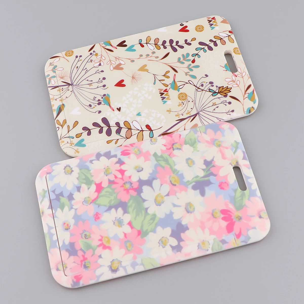 Ransitute R2806 Flowers Fashion Lanyards Id Badge Holder Bus Pass Case Cover Slip Bank Credit Card Holder Strap Cardholder Badge Holder Hanging Neck Strap