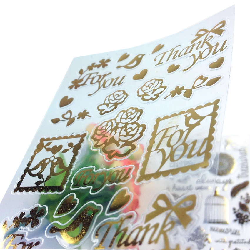 Kawaii Gilding PET Sticker Labels 1pack/lot for Decoration