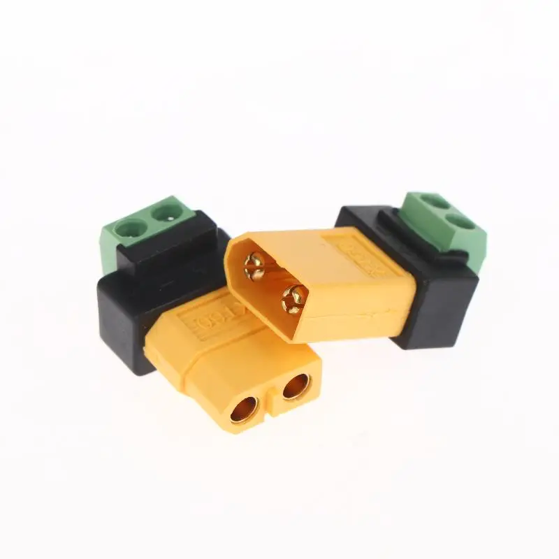 2핀 XT60 남성-여성 무납땜 충전 커넥터 터미널 어댑터 (UAV 밸런스 충전기, 태양광 패널 모델 장치용)