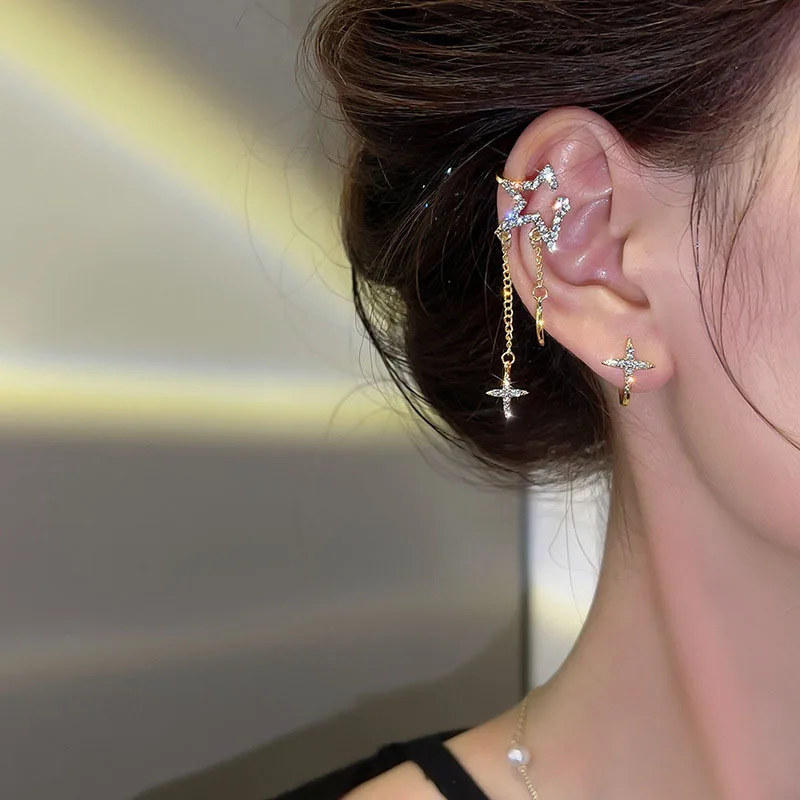 新品】STAR JEWELRY リバーシブル イヤリング・イヤークリップ