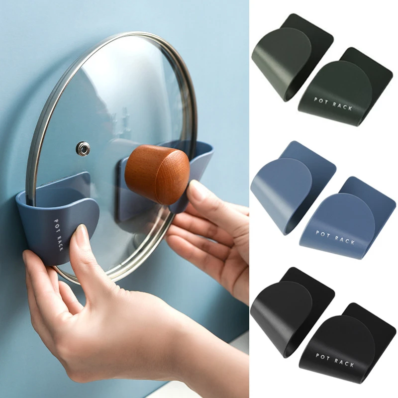 Pot Lid Holders Wall Mounted Hanging Holder Pot Lids Storage Rack Pot
